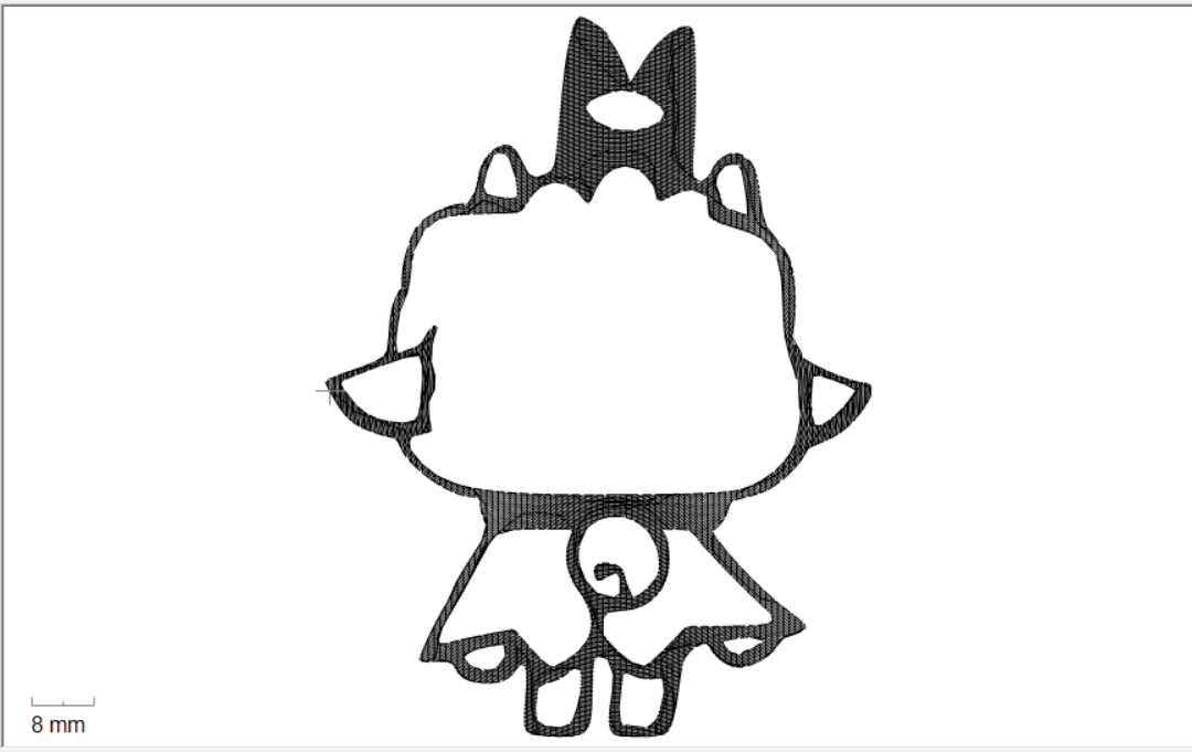 Circular fill stitch preview