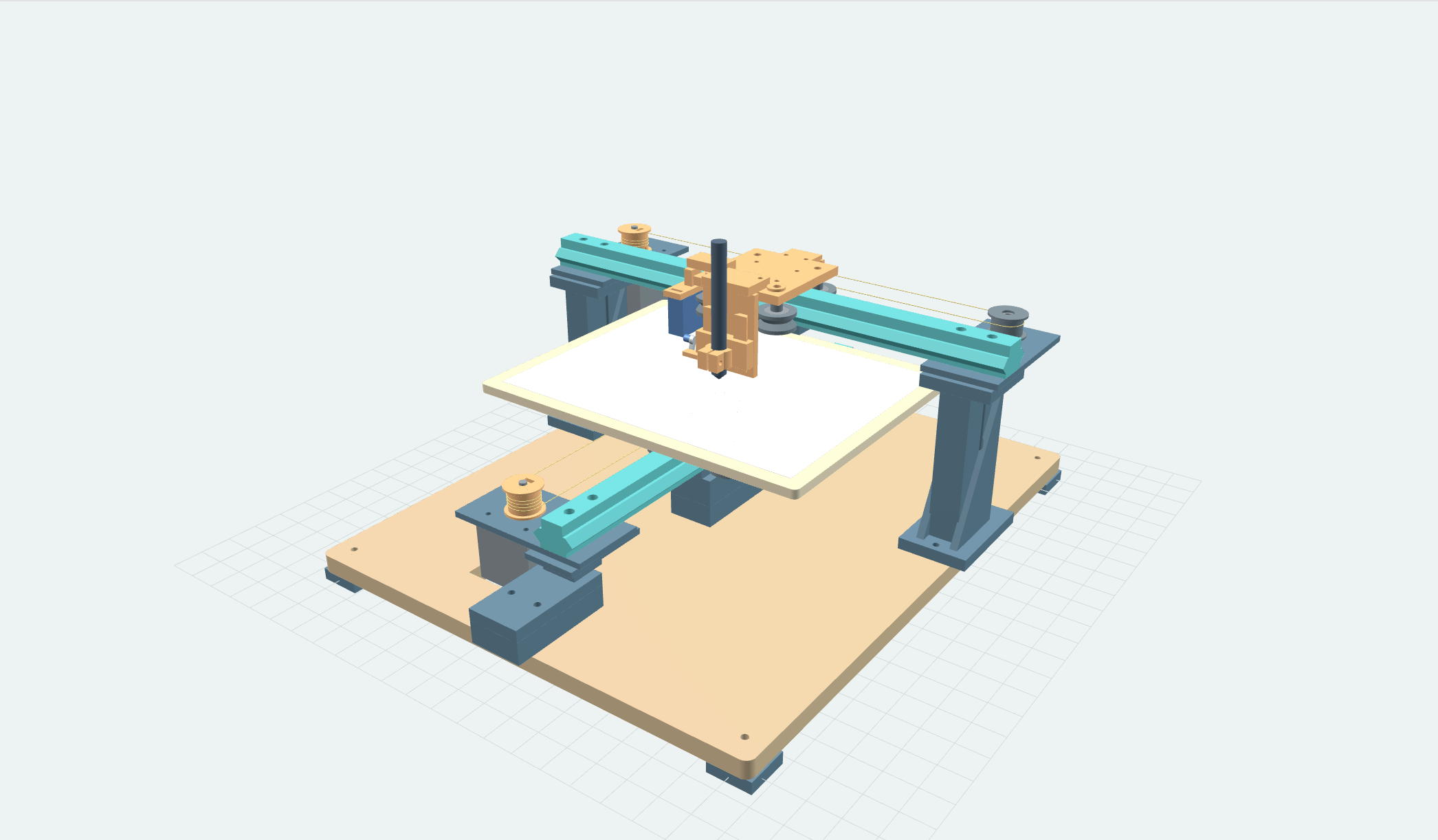 CAD design of our printable pen plotter