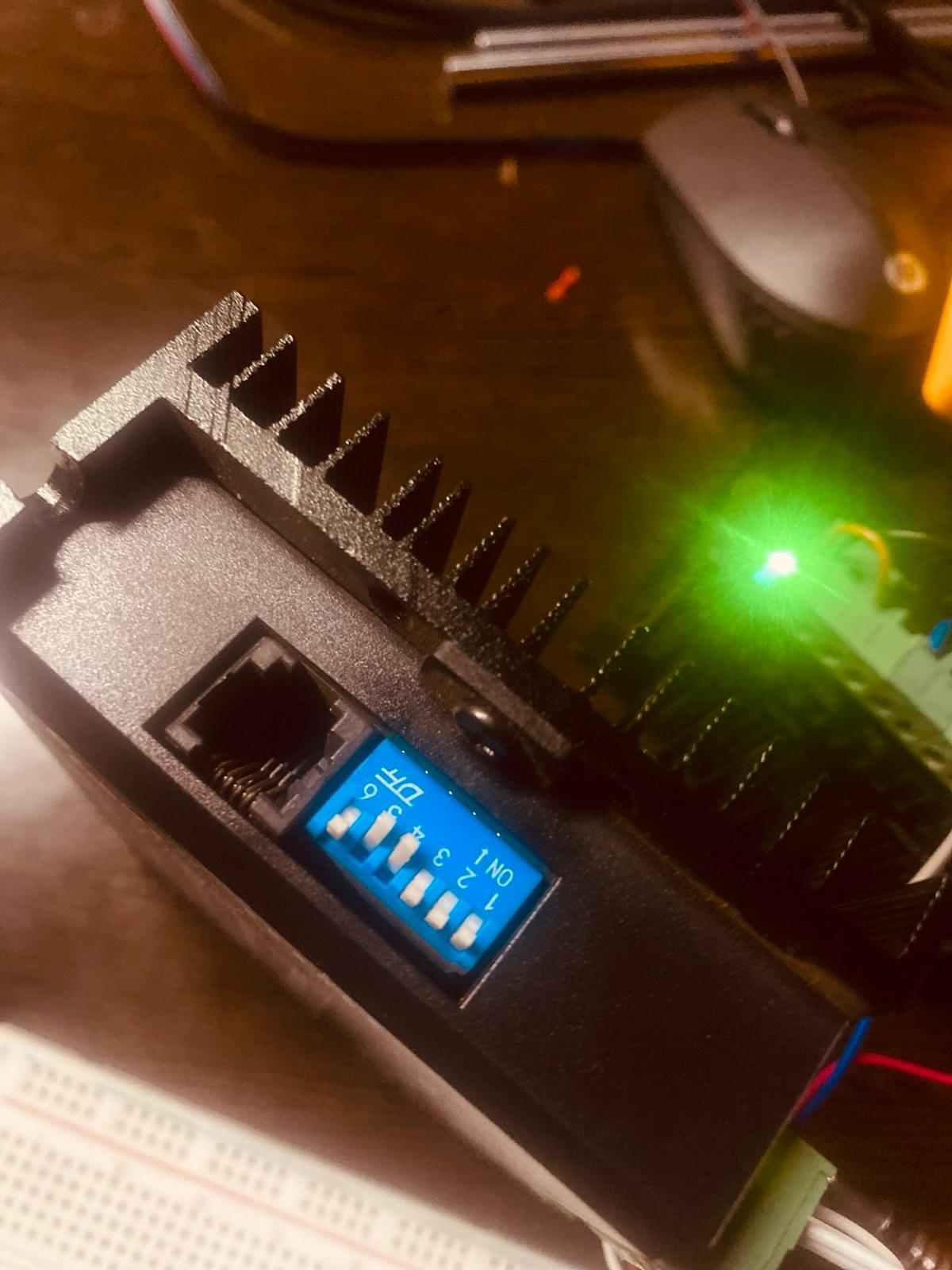 Dip switch configurations and power LED