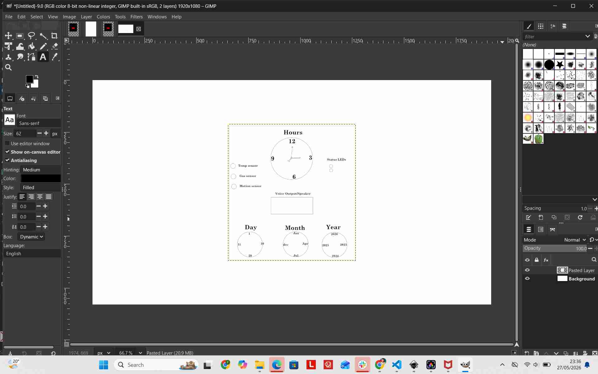 Opening layout in GIMP