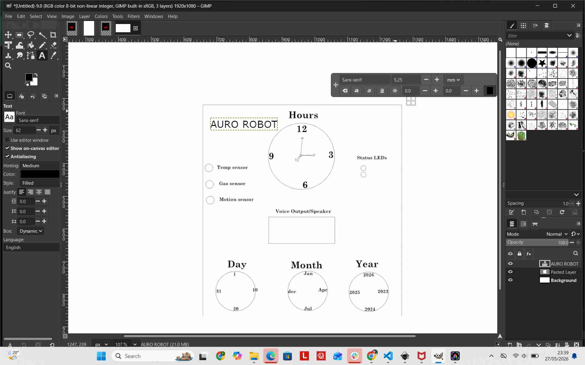 Adding text overlay in GIMP