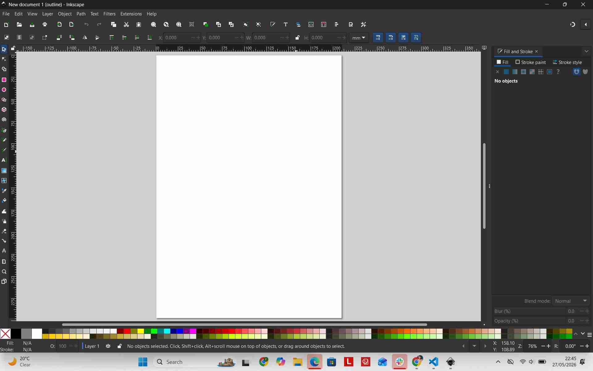 Canvas dimensions setup