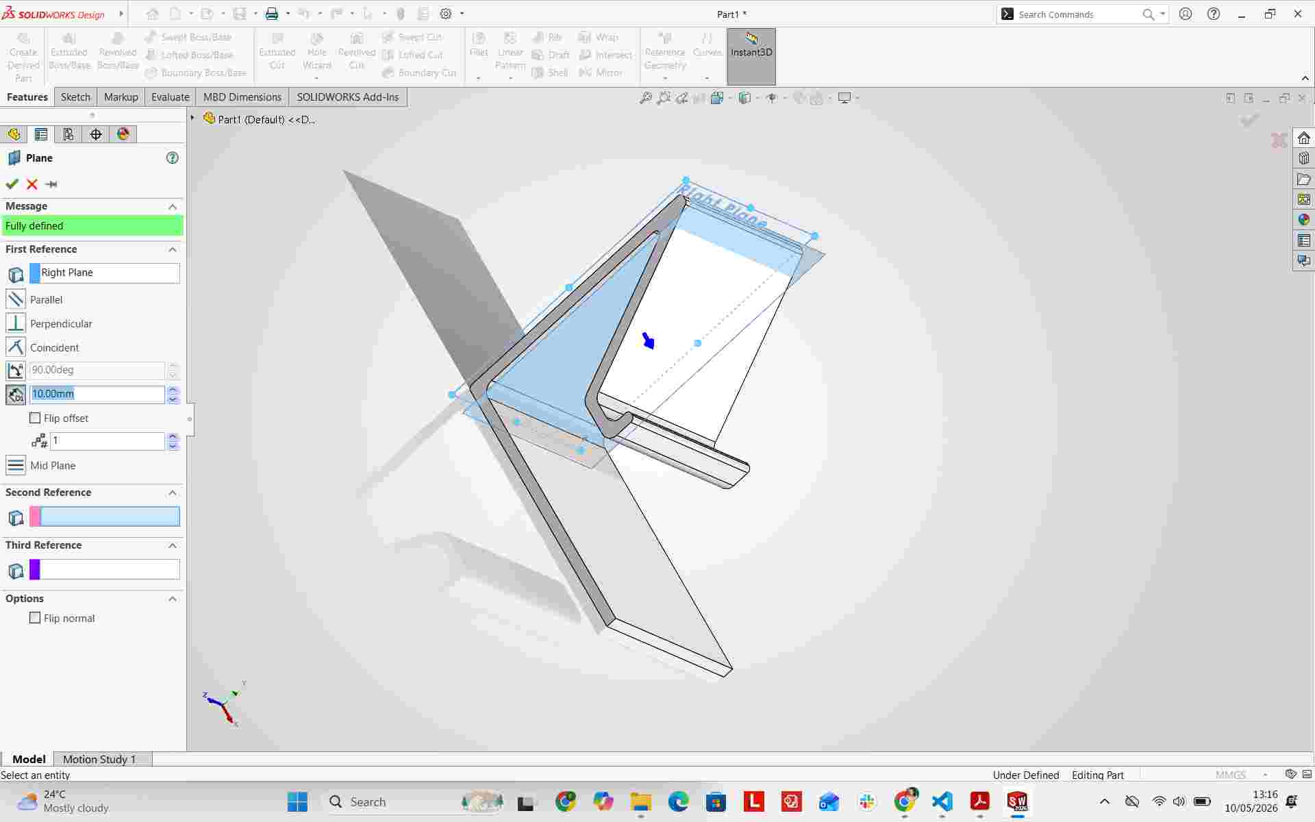 Selecting Right Plane