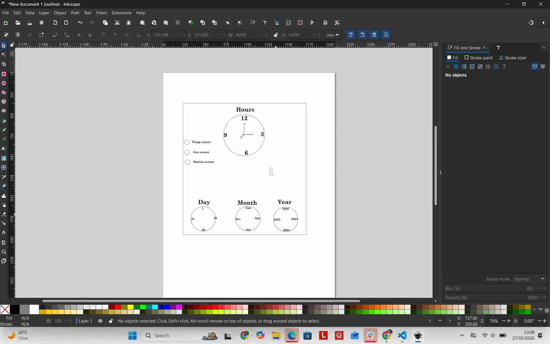 Adding sensor graphic elements