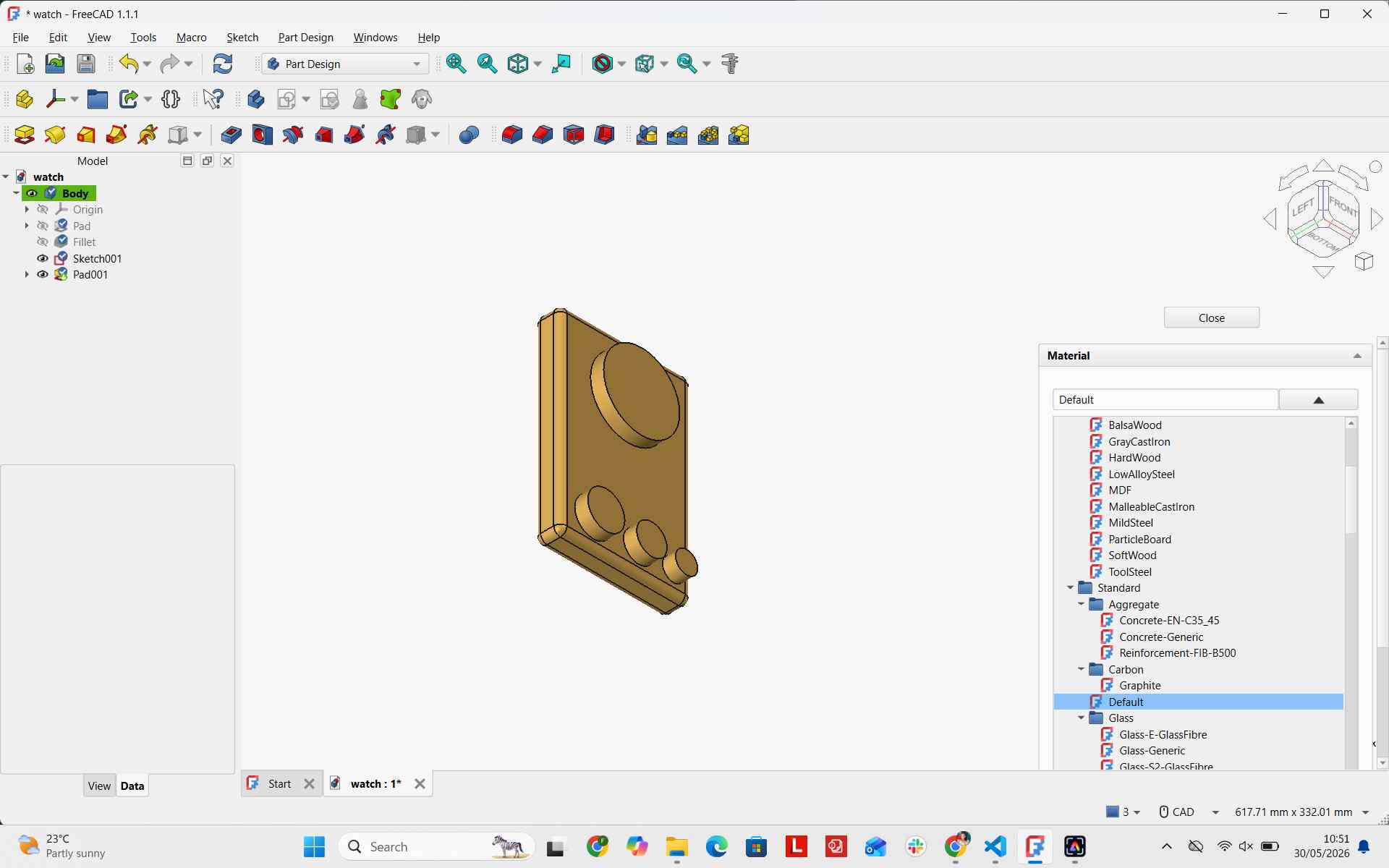 Applying materials in FreeCAD