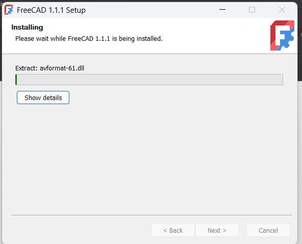 Installation progress bar