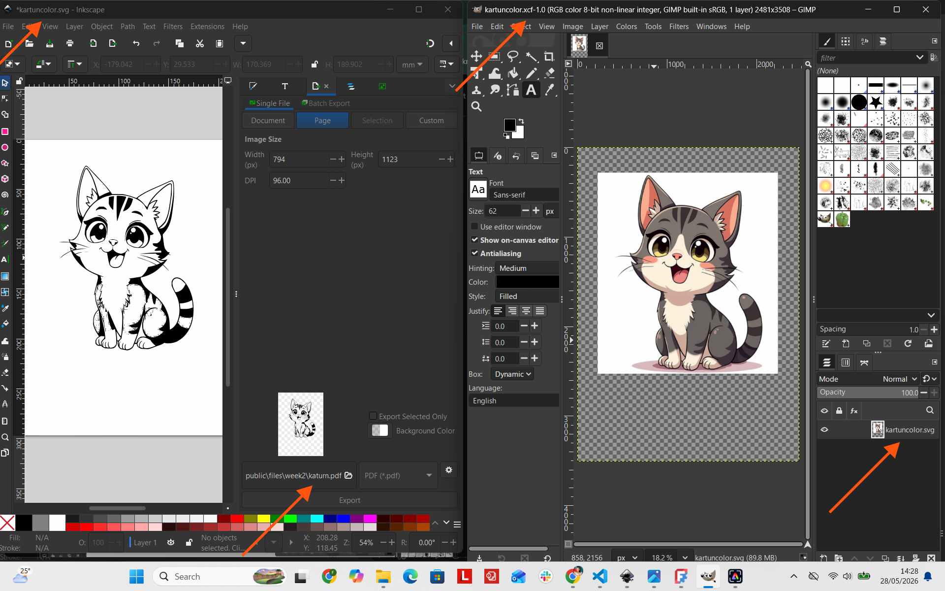 Raster vs vector visual comparison