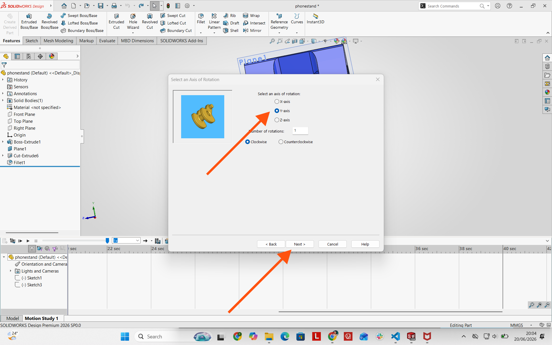 Setting Y-axis rotation