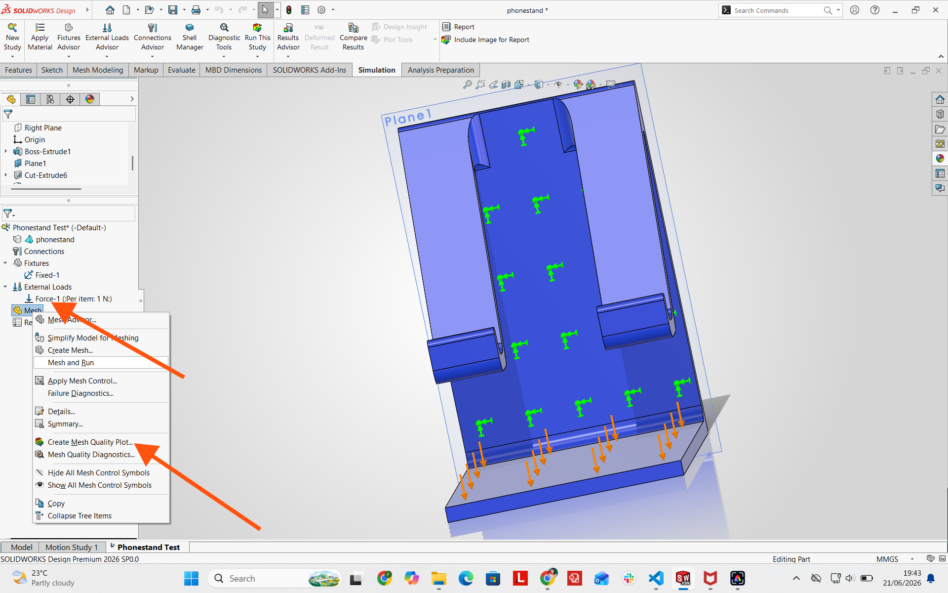 Mesh generation parameters