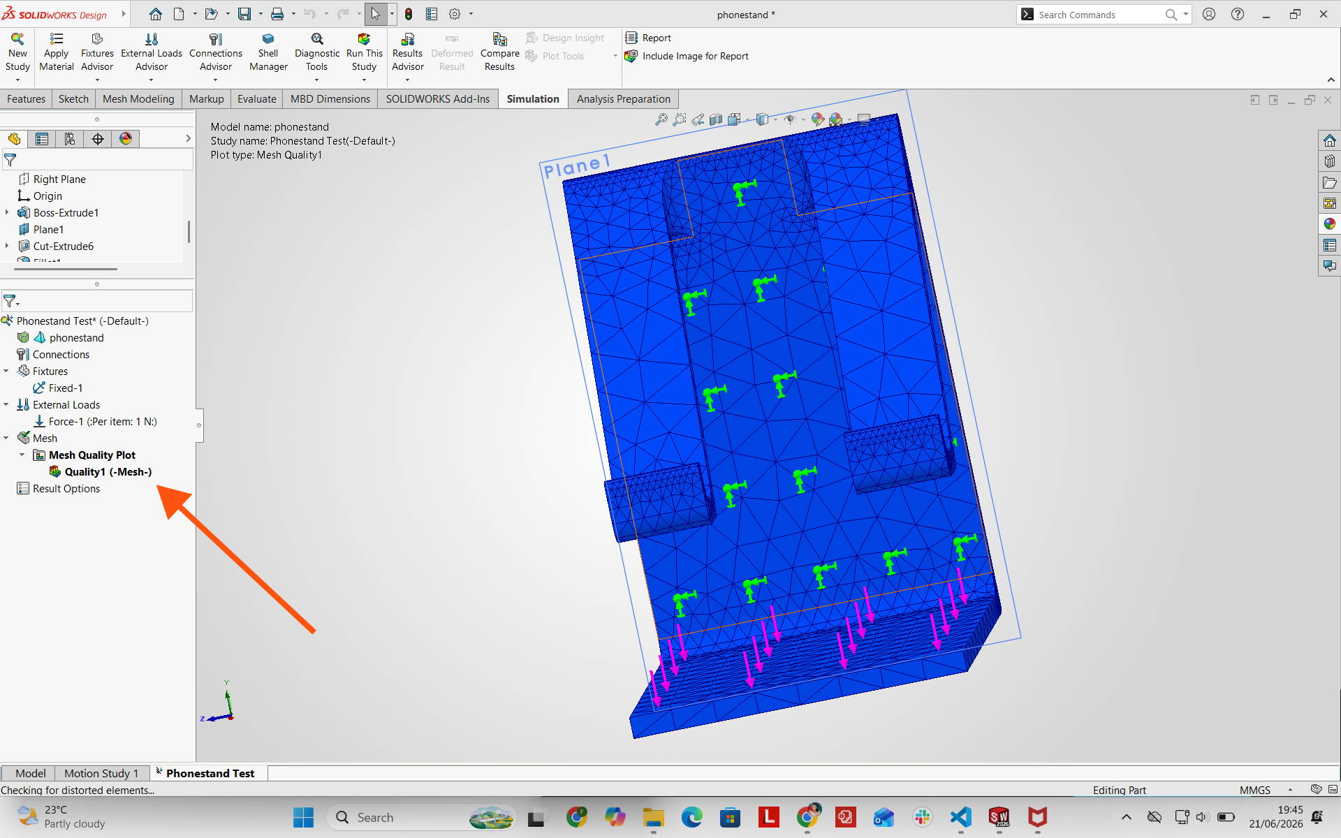 Meshed model visualization