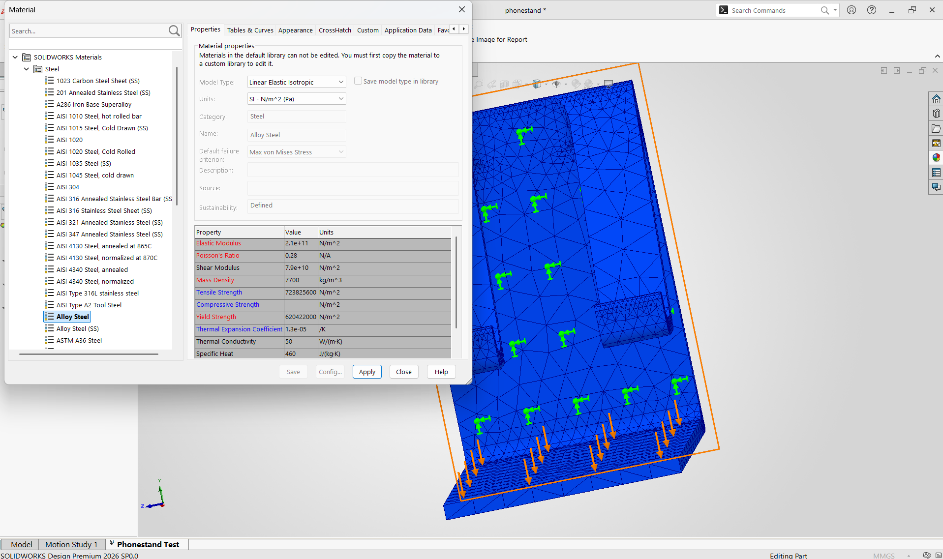 Selecting plastic material