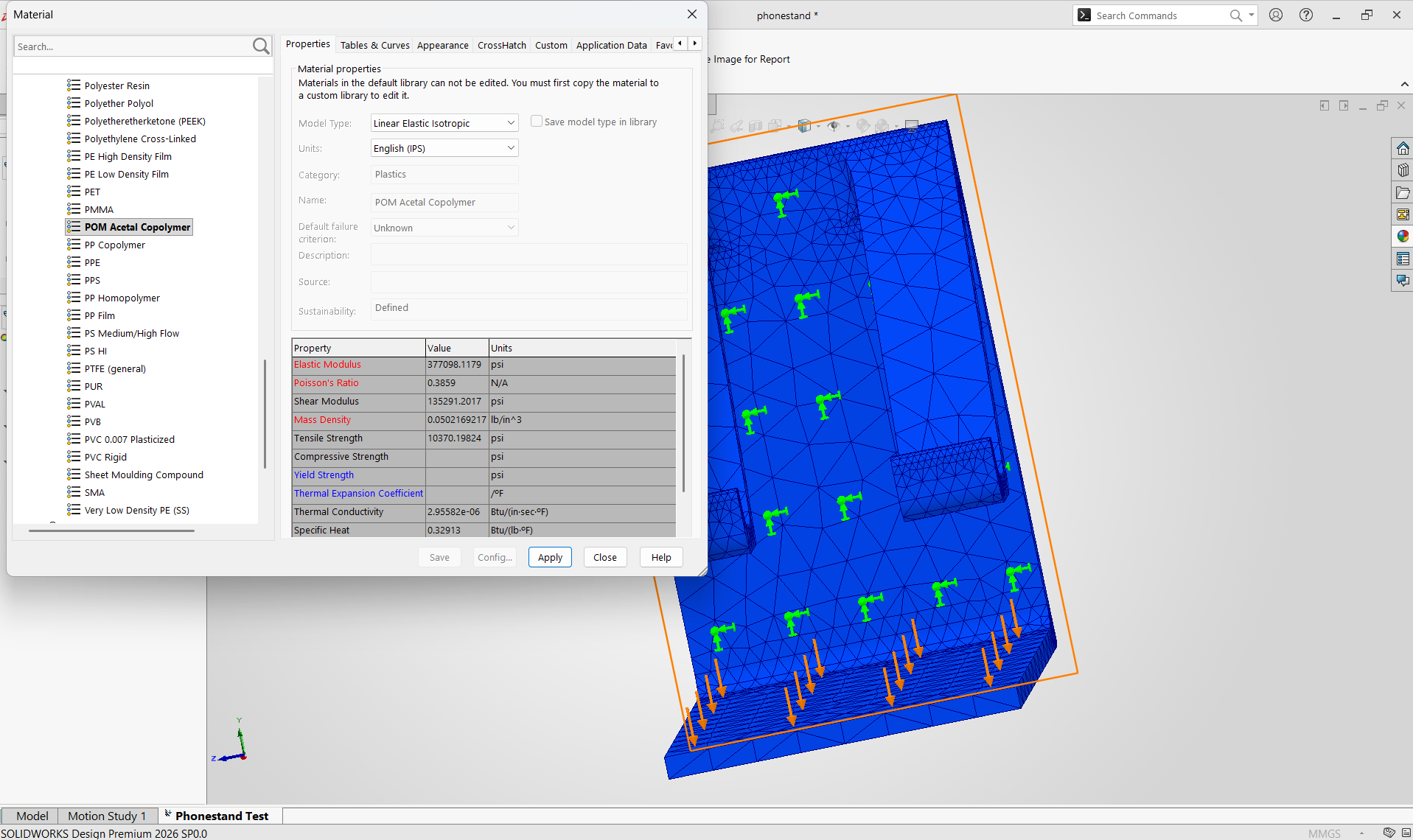 Running FEA study