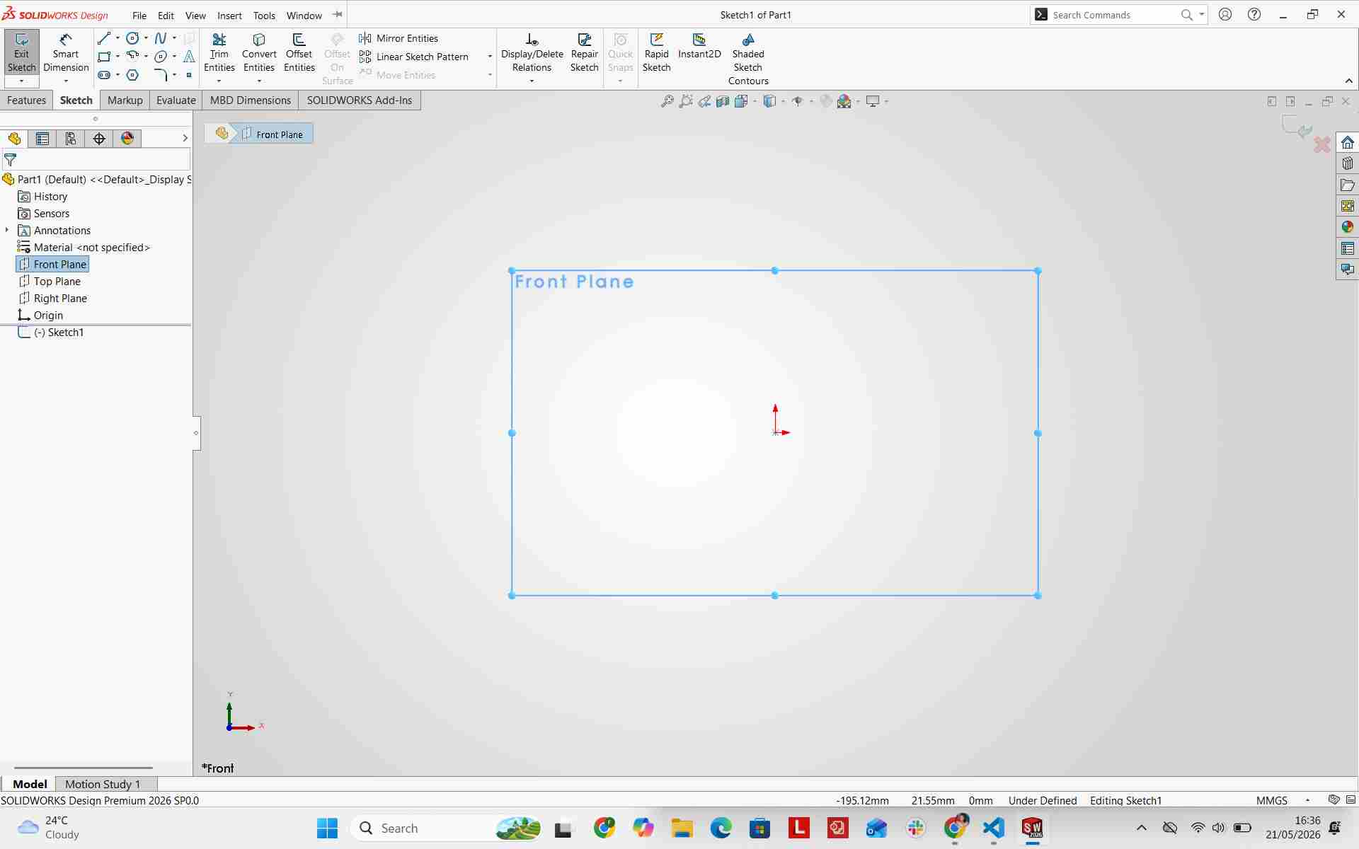 Front plane selection