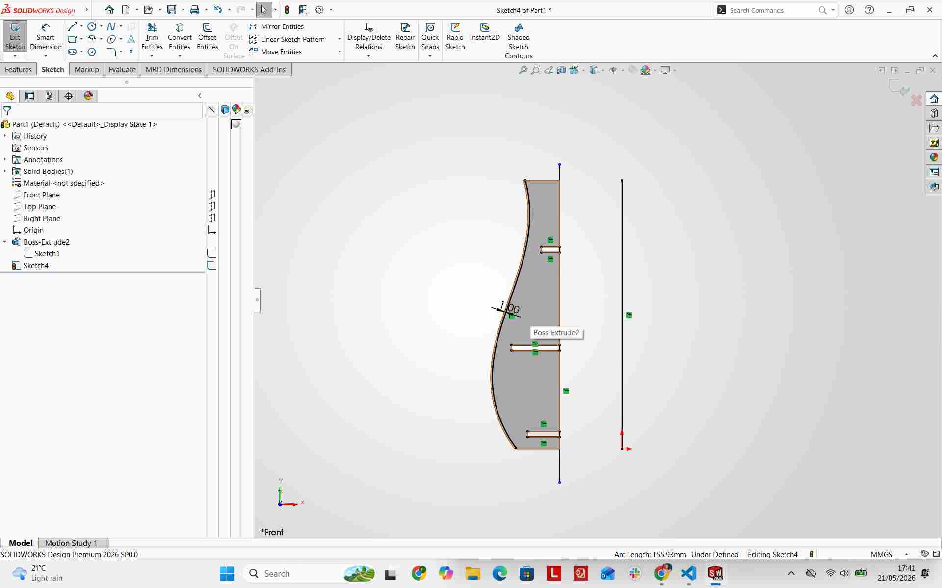 Reverse offset operation