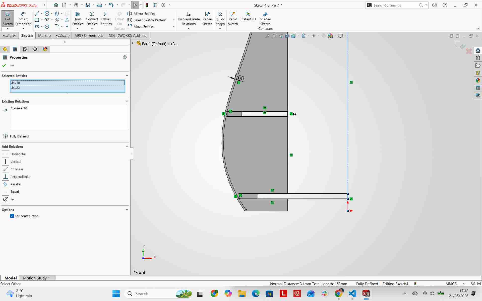 Trimming for collinearity