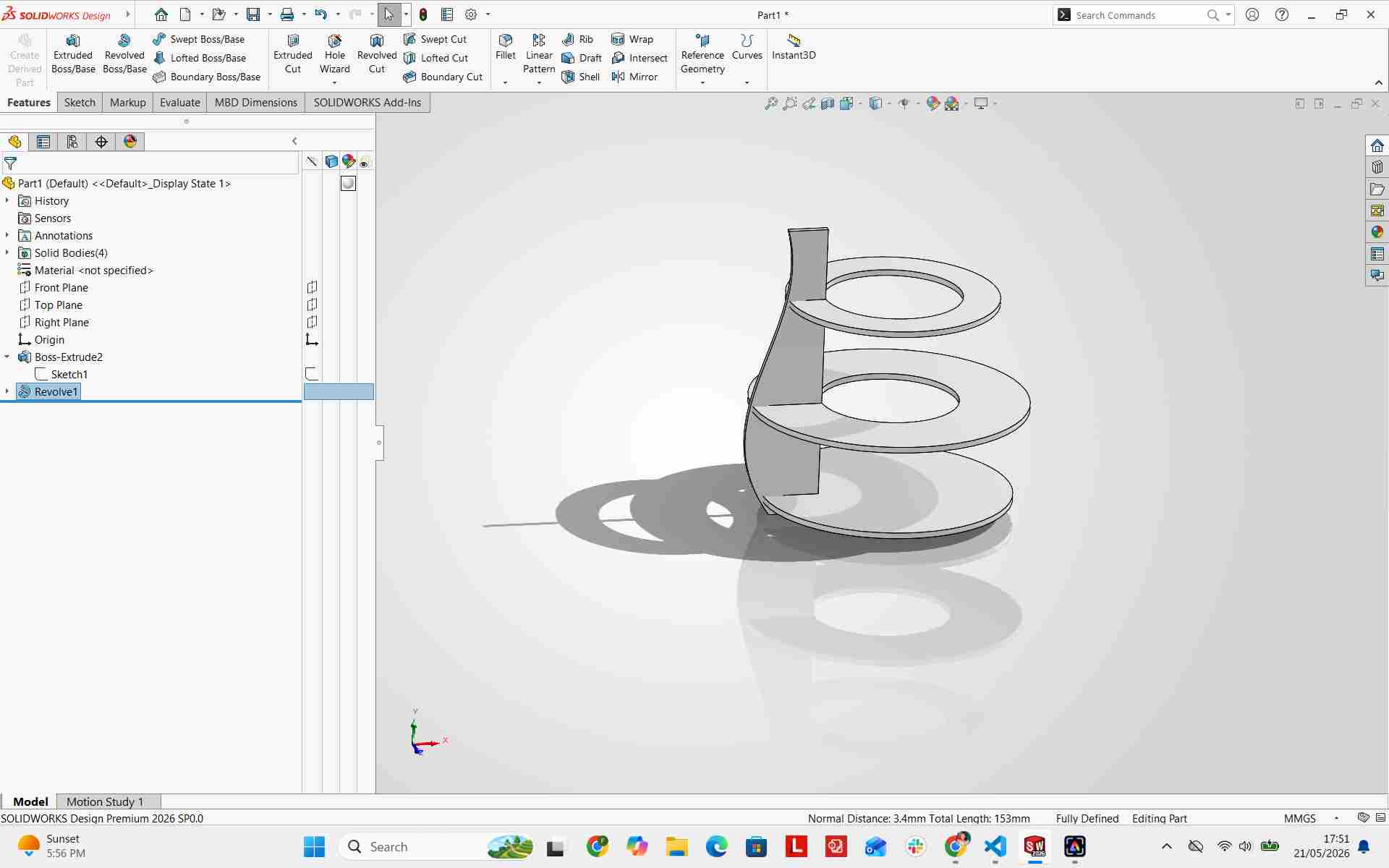 Revolved ring feature