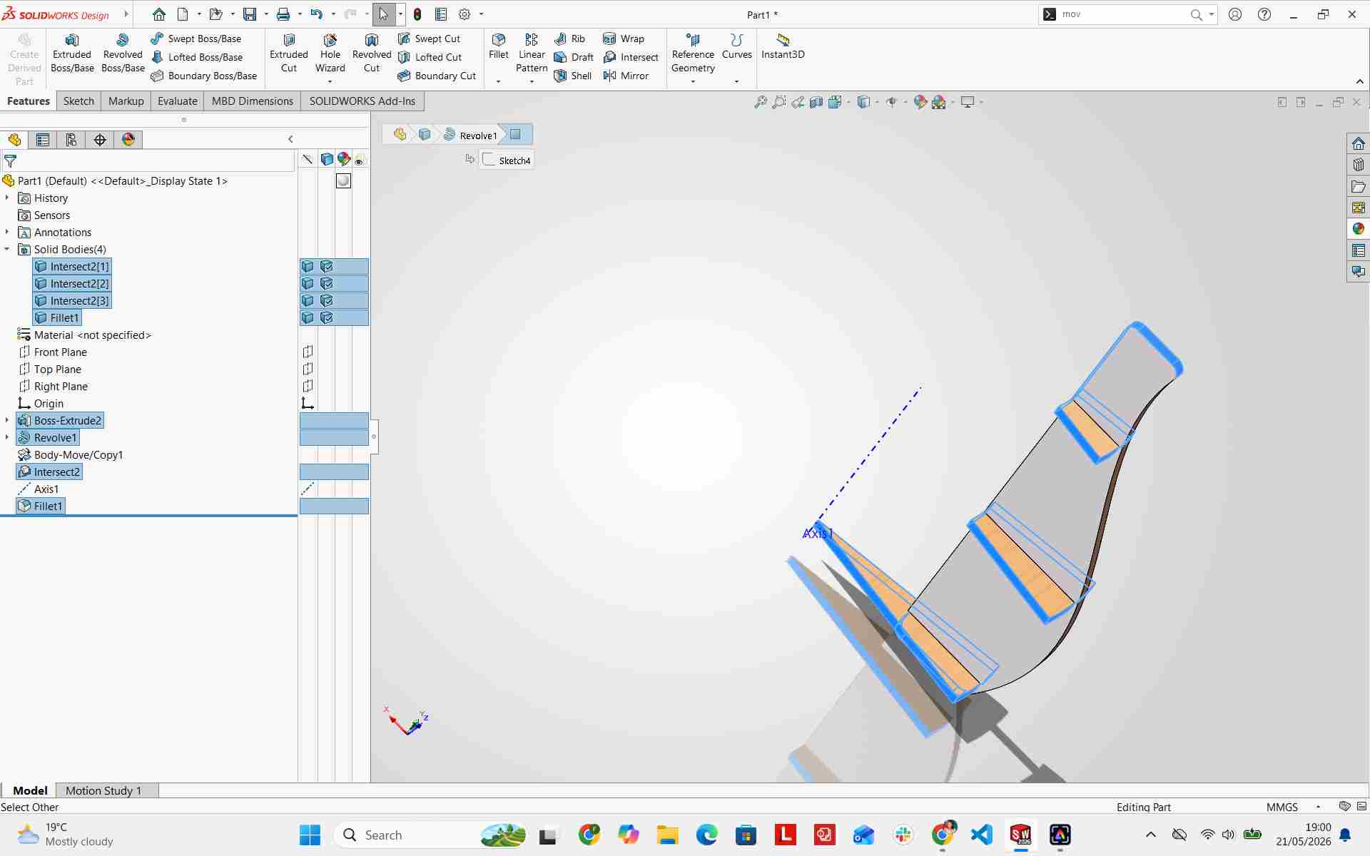 Material properties selection