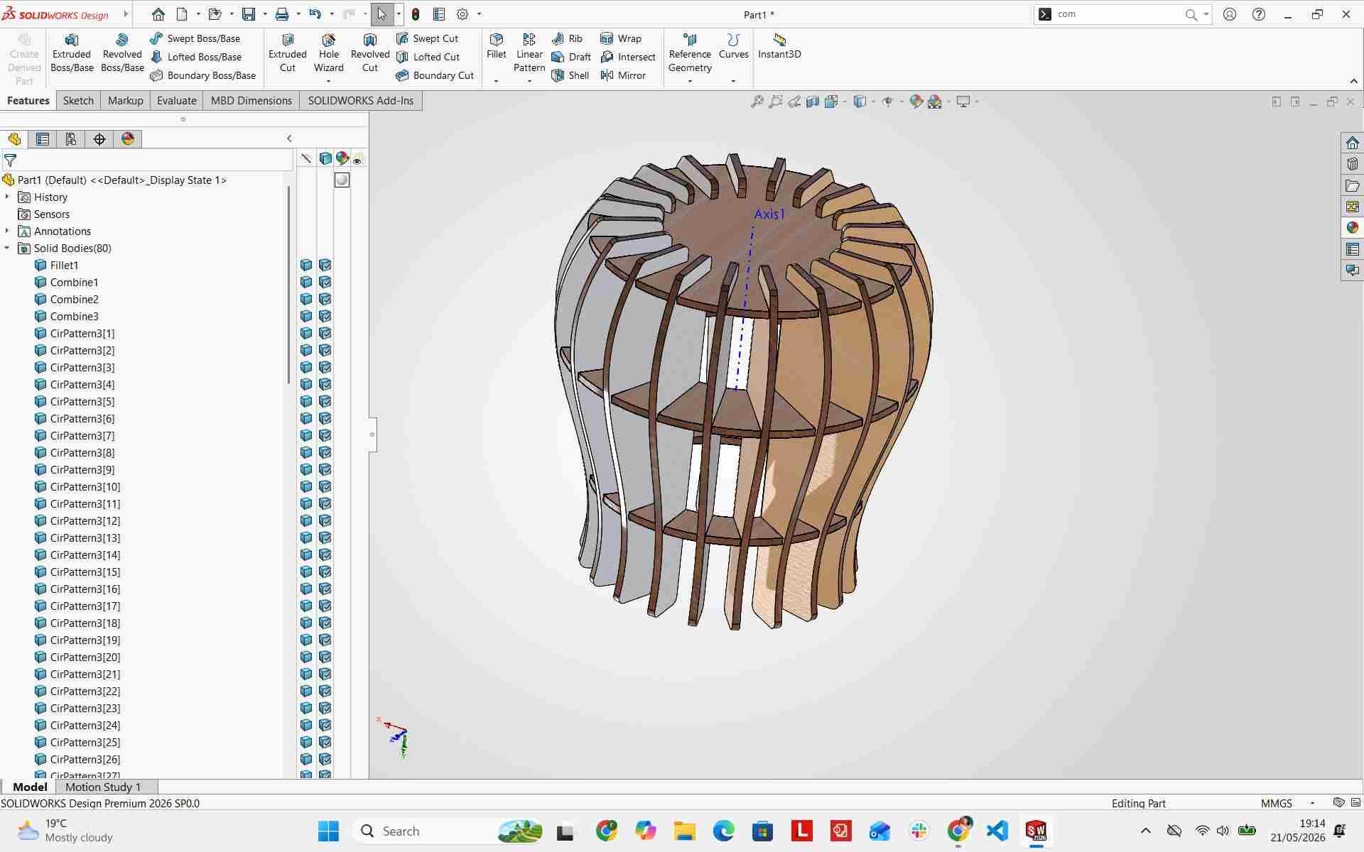 Isometric view of CAD model