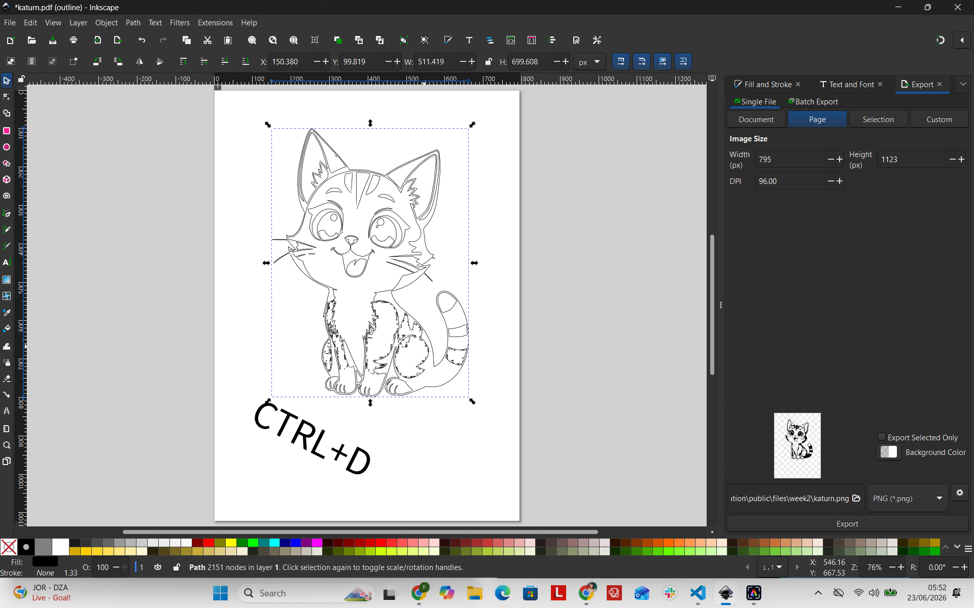 Duplicating vector geometry in Inkscape