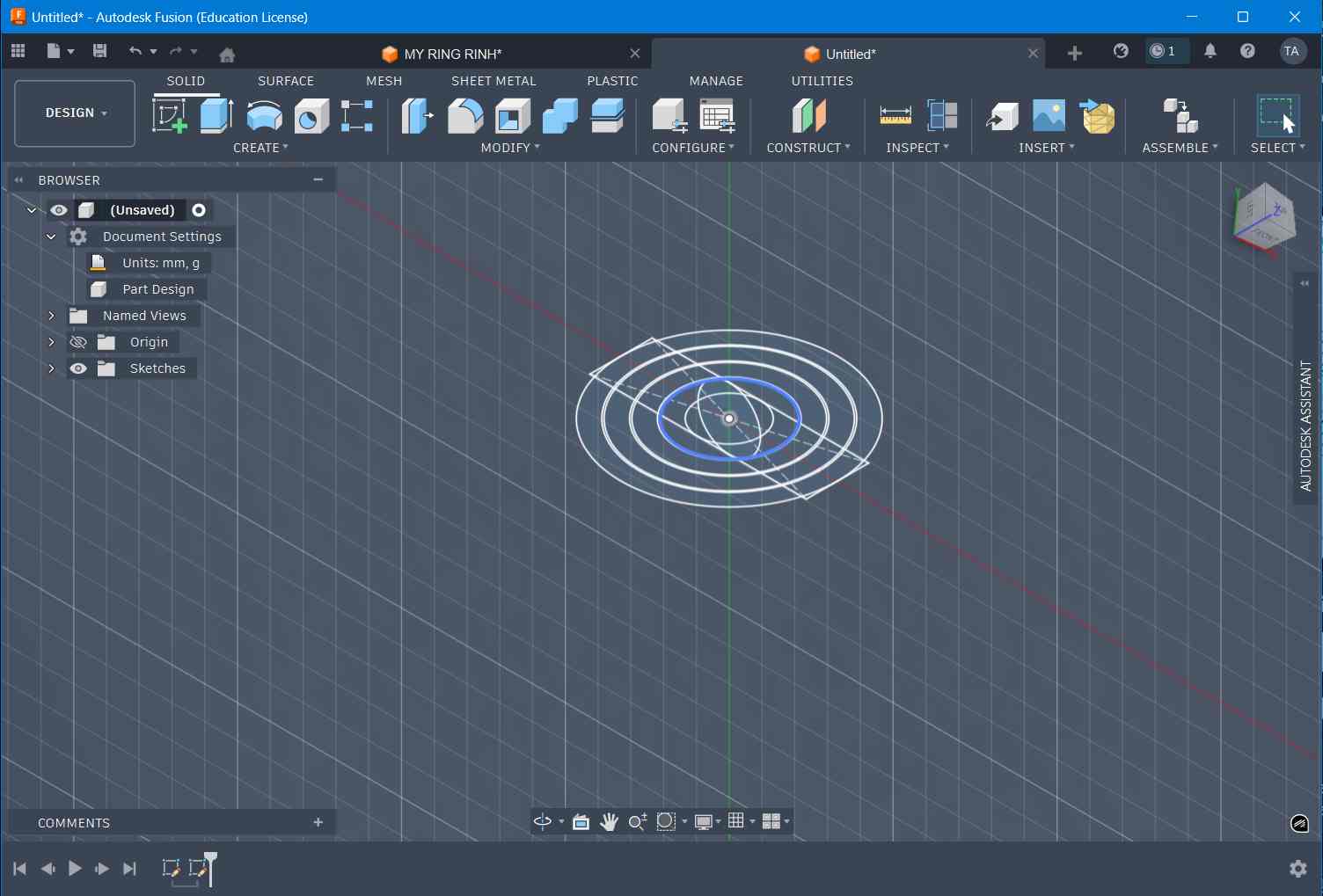 Adding Center Rectangle Isometric View