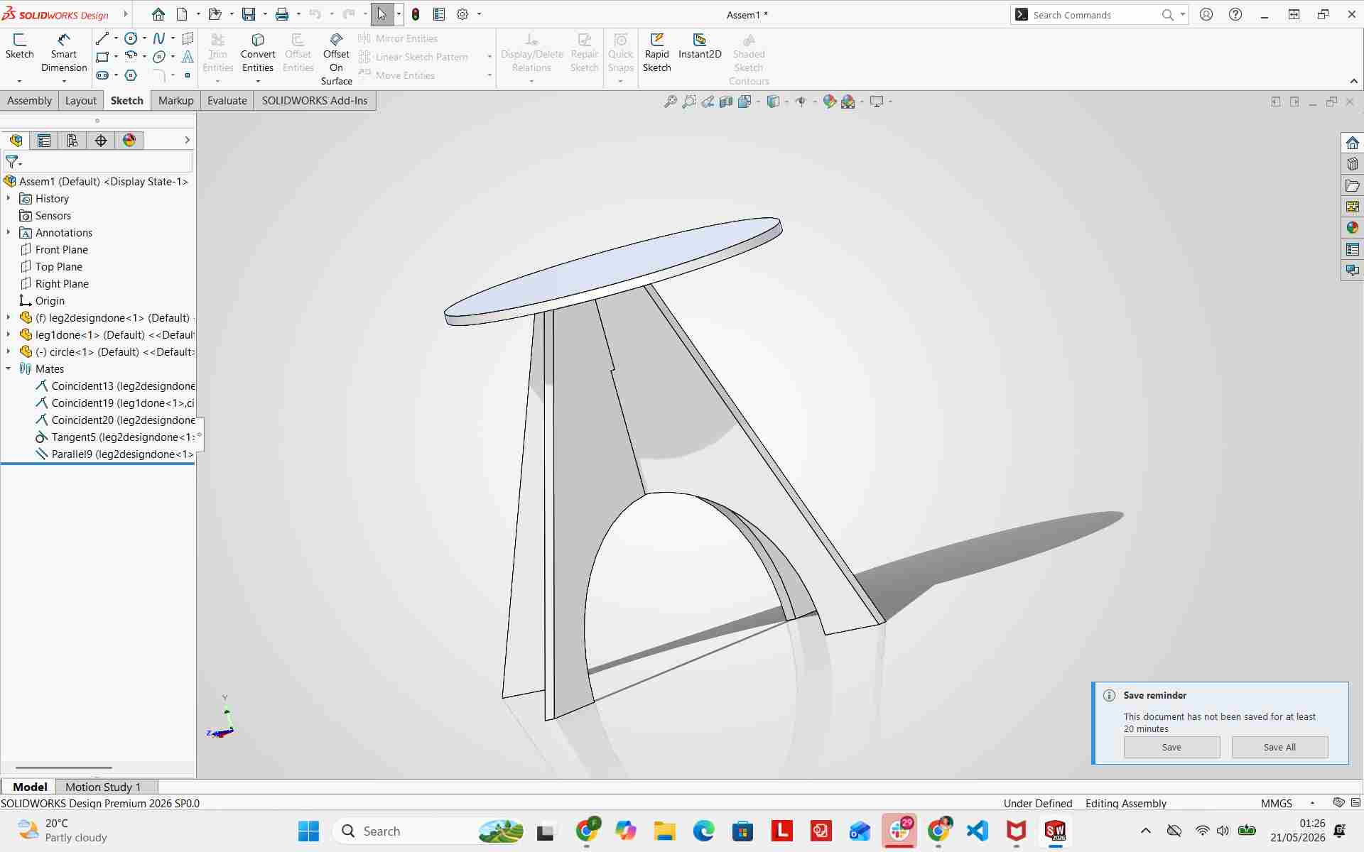 Mating Seat Base onto Leg Cross-Structure