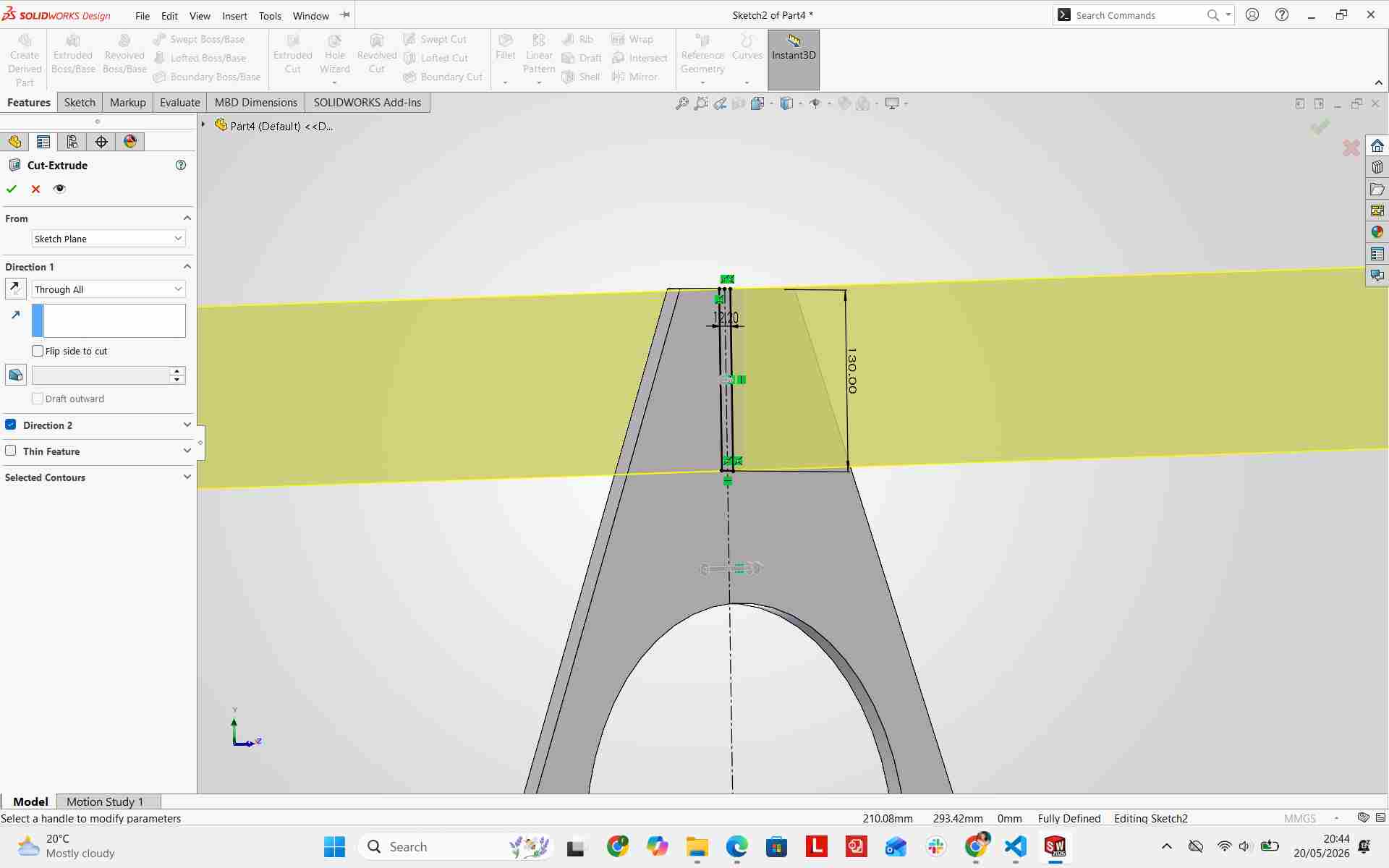 Cutting Leg Insertion Slots on Seat