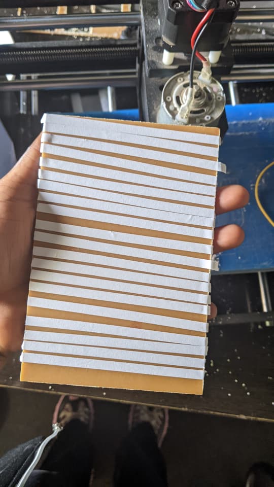Applying Double Sided Tape to FR1 Stock