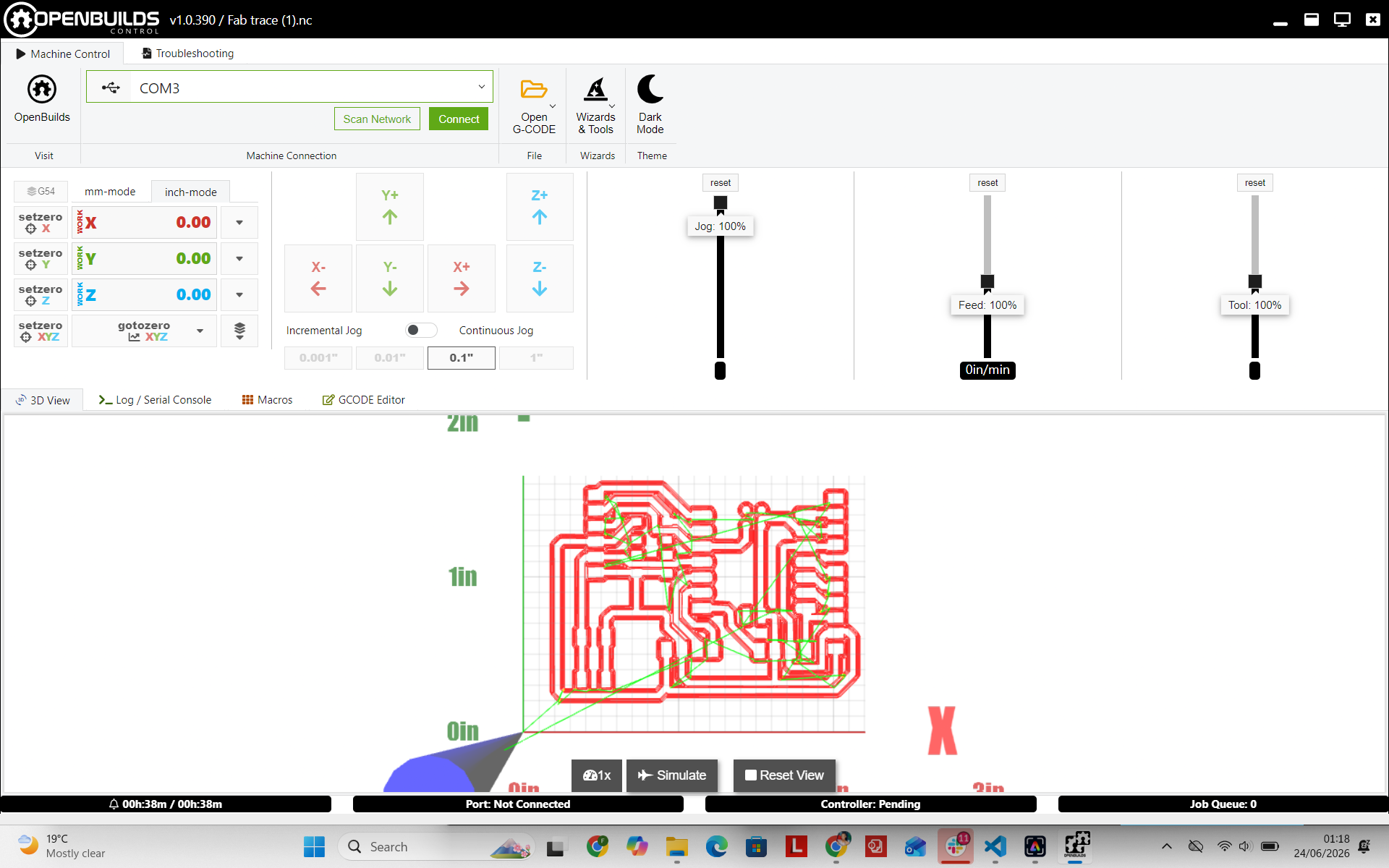 Visualizing 3D Toolpath in OpenBuildS
