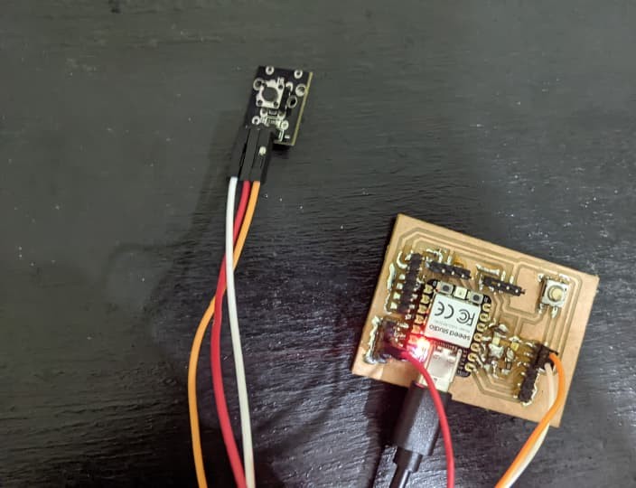 Button Connected to Custom Board