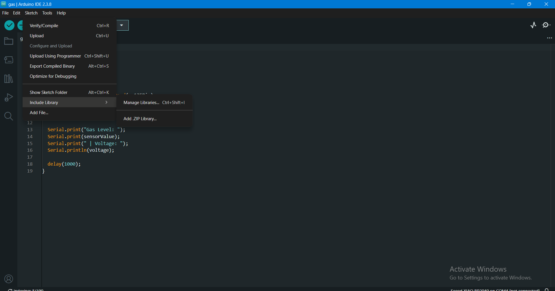 Arduino Library Manager LiquidCrystal Search