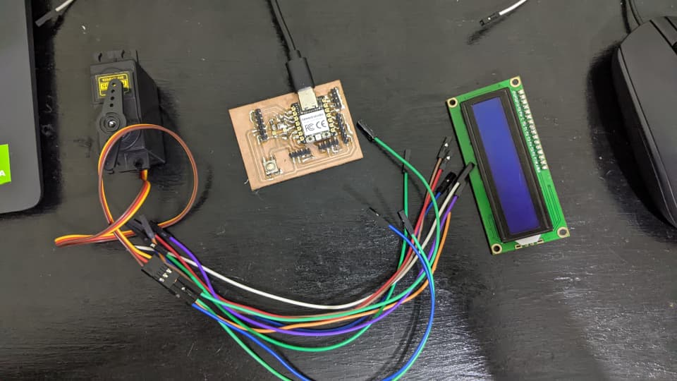 Servo Motor and LCD Hardware Components