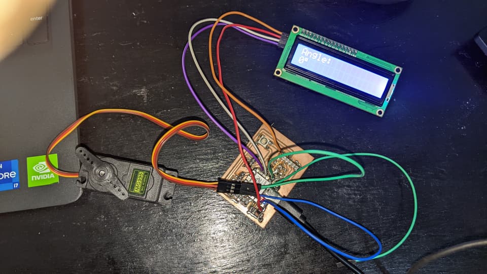 Servo and LCD Breadboard Circuit Wiring