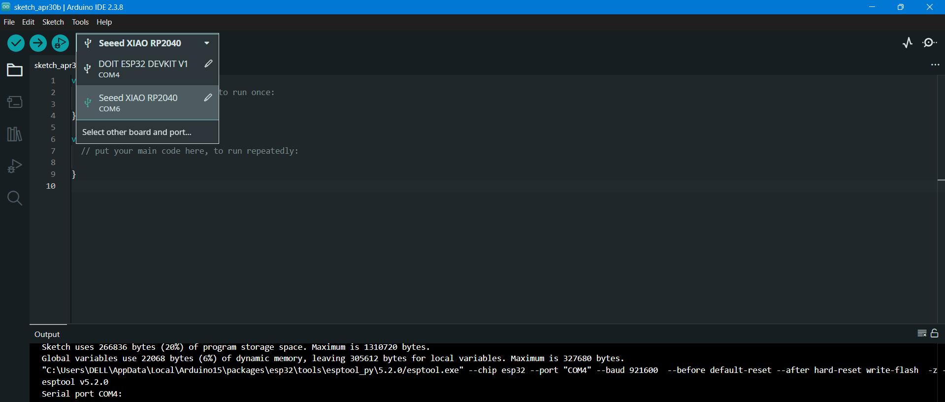 ESP32 Board Identified in IDE