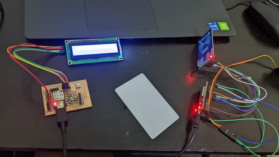 Combined RFID and LCD Hardware Interconnect