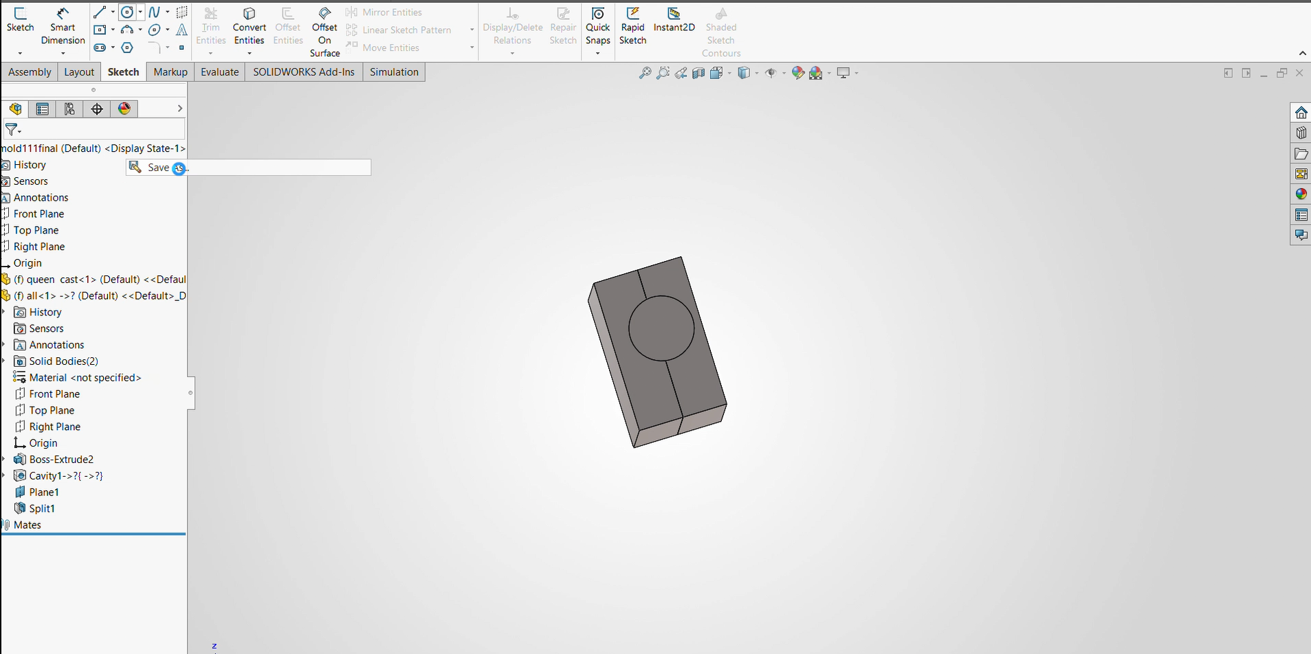 SolidWorks Draft Analysis