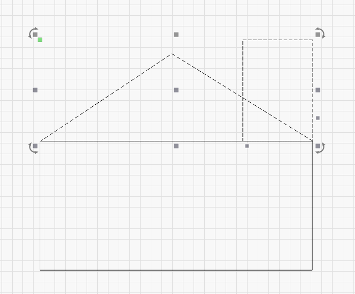 House roof and wall outline arranged House roof and wall outline arranged