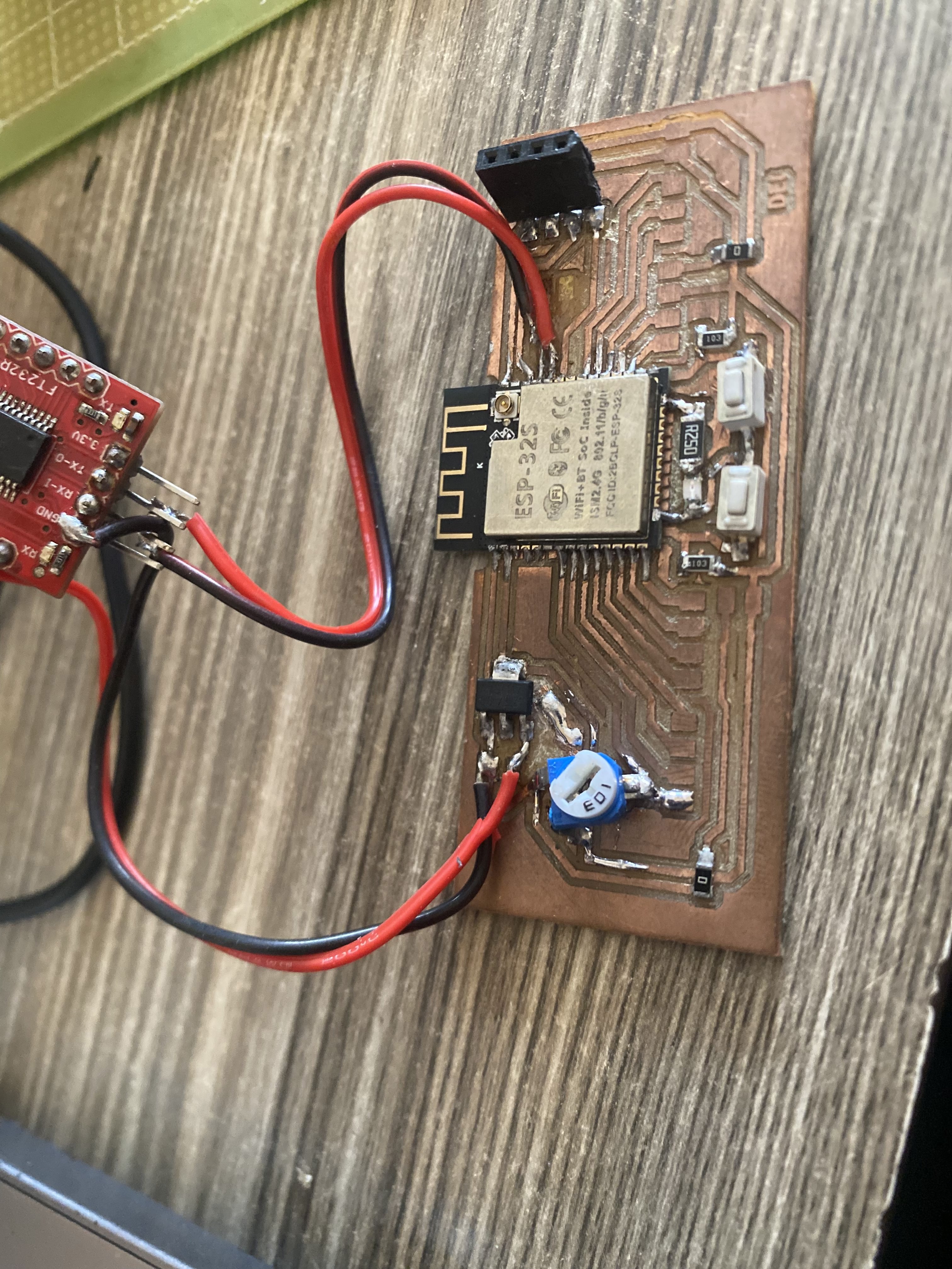 soldering in progress