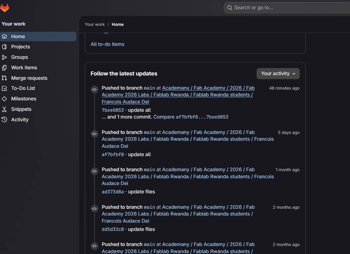 The GitLab pipeline page