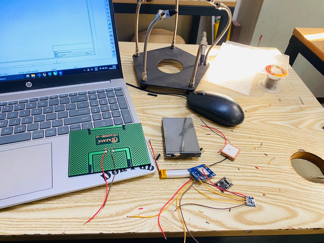 Finishing soldering the wires for the TrailNAV integration