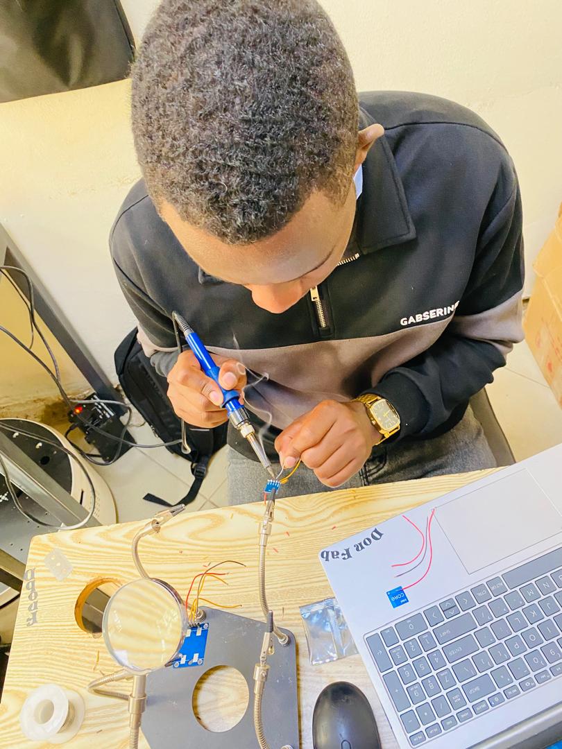 Next, I soldered wires that will connect to the microcontroller for further testing and integration