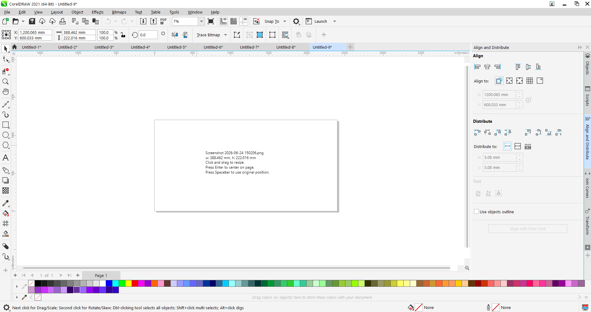 I started by importing a photo into CorelDRAW