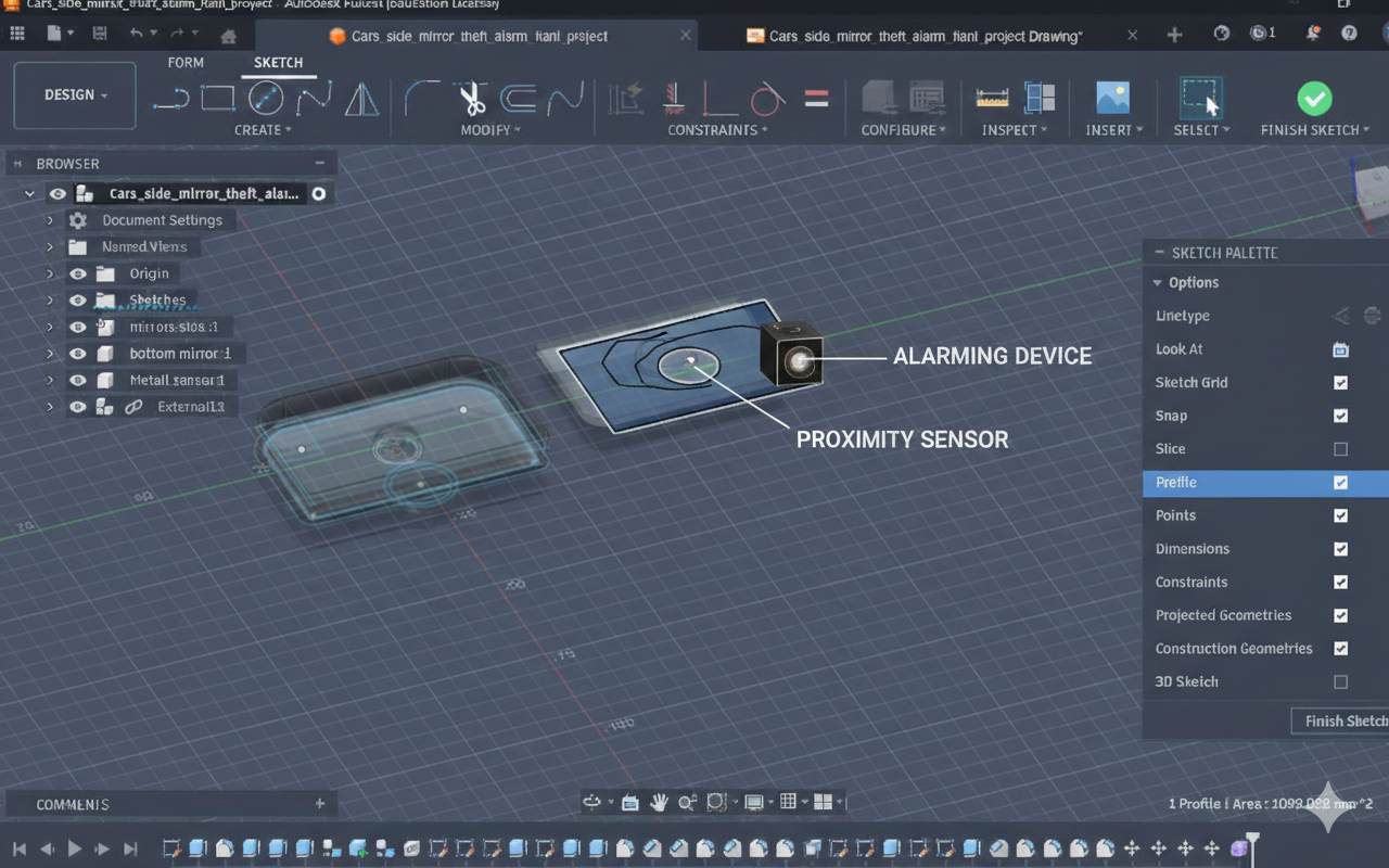 Car Side Mirror with Proximity Consideration