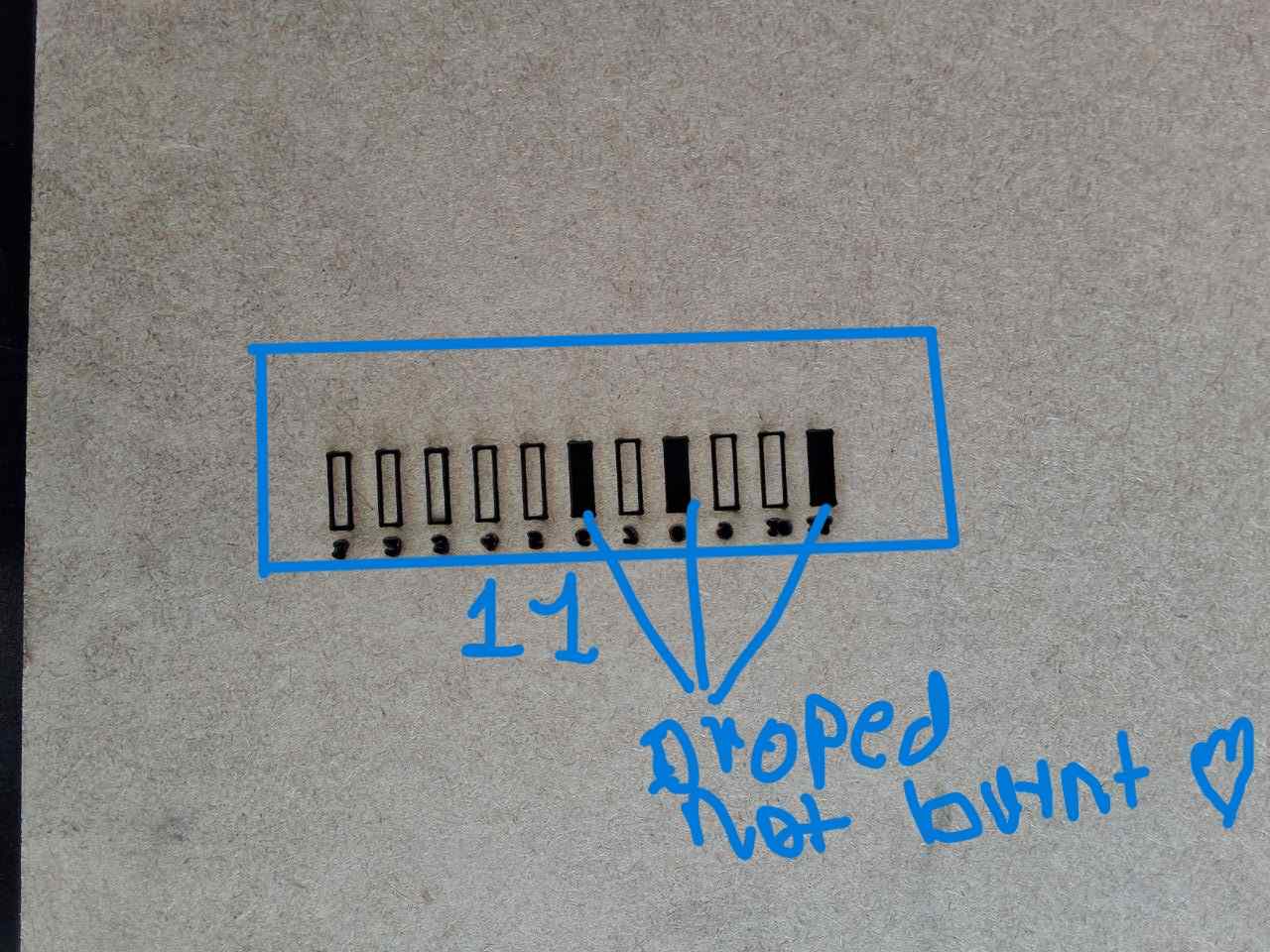11 slot tolerance test