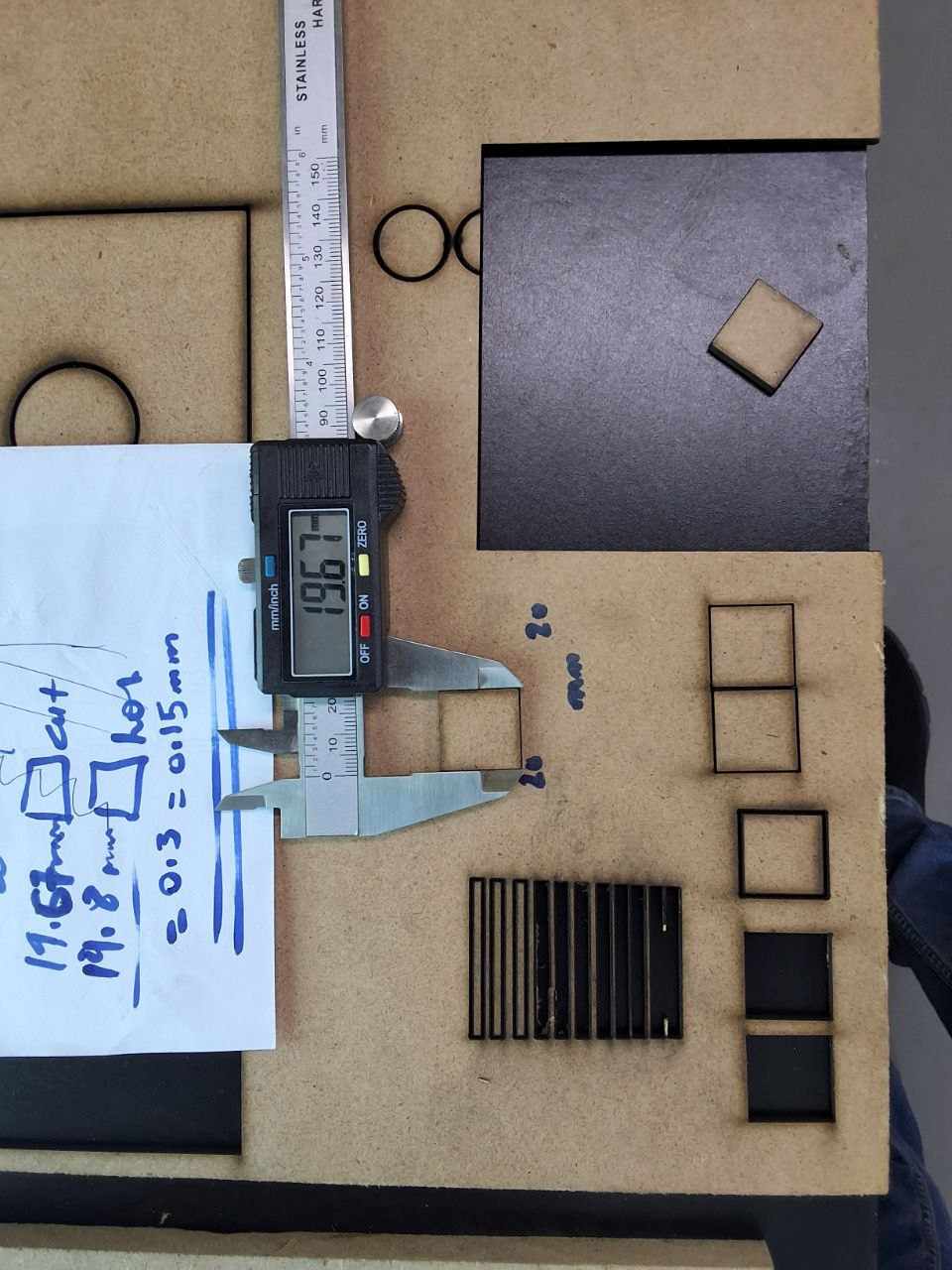 20x20 kerf test sample outer