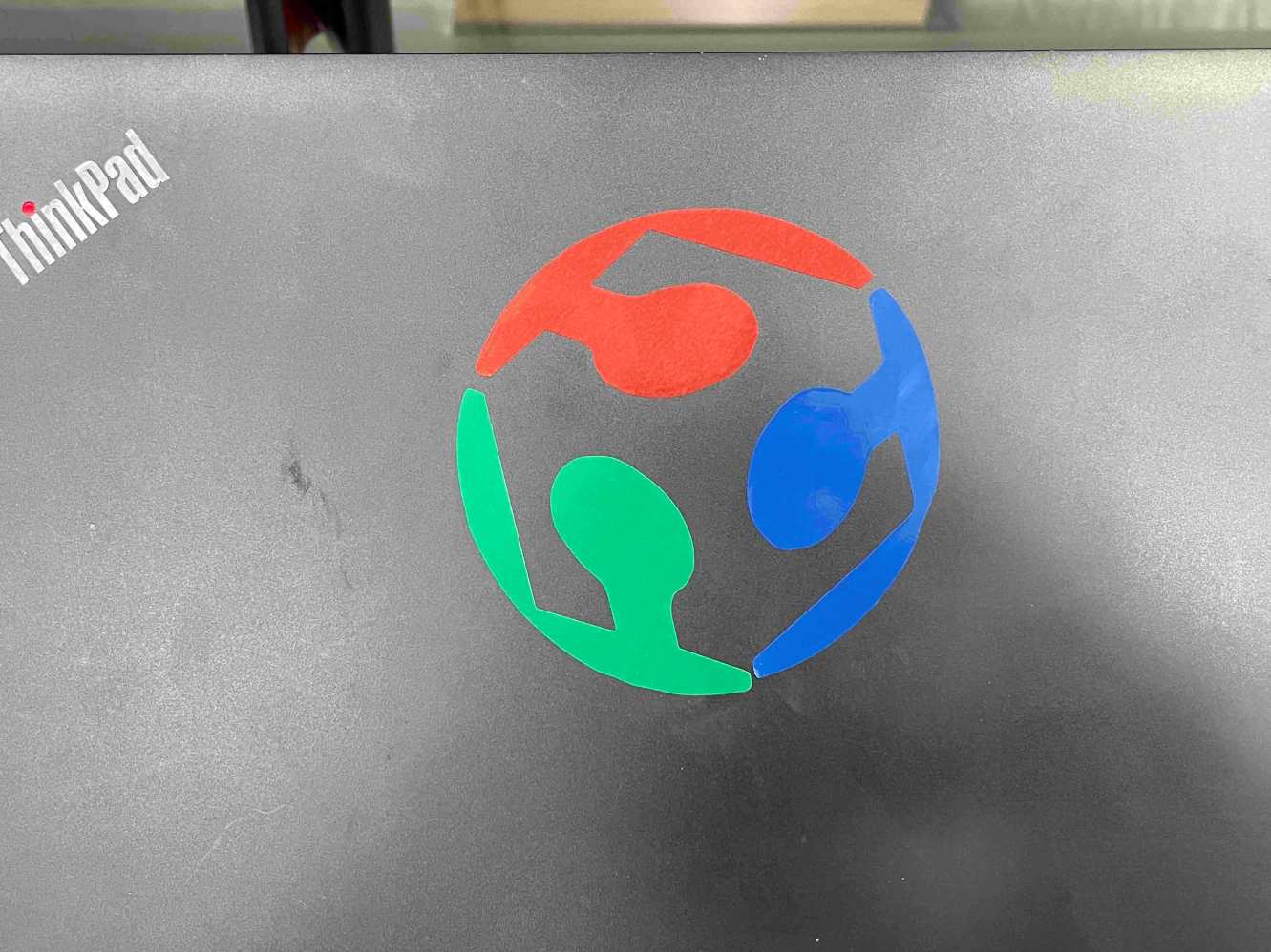 Fabacademy logo sticker from vinyle cutter at ink