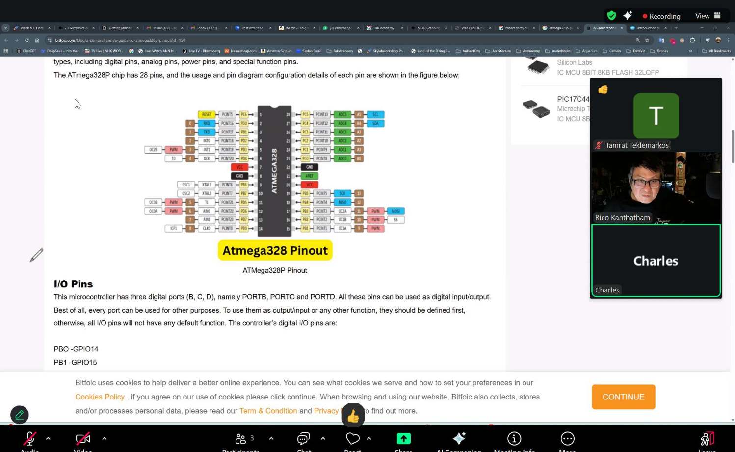 class on the electronics design with Rico