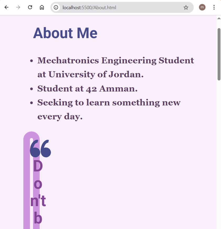 Broken website structure