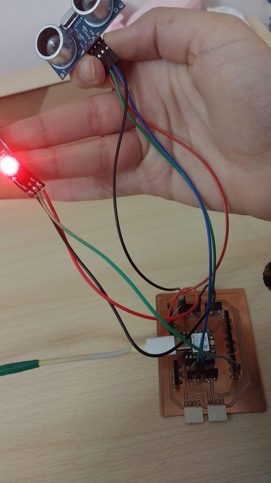 ultrasonic and neopixel connection diagram