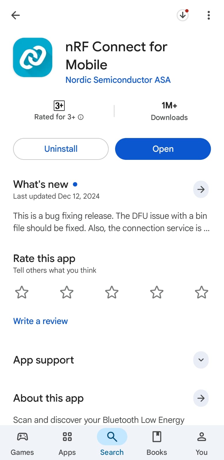 nrfconnect app