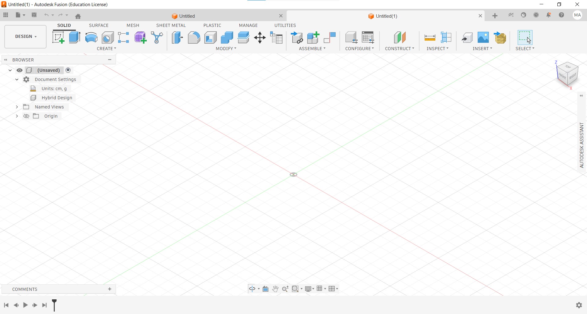 Fusion 360 Interface